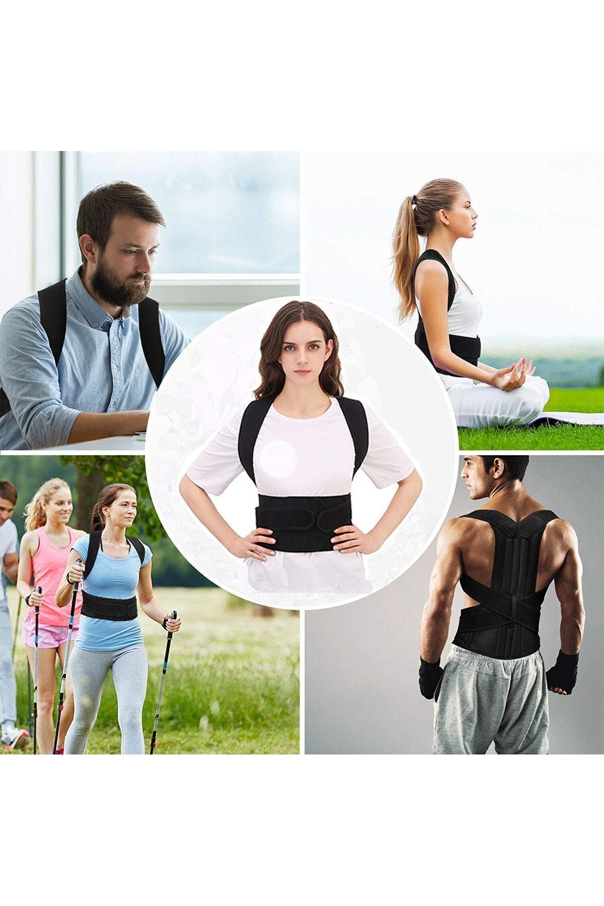 Erkek Kadın Ayarlanabilir Dik Duruş Korsesi Duruş Düzeltici Korse Sporcu Korsesi