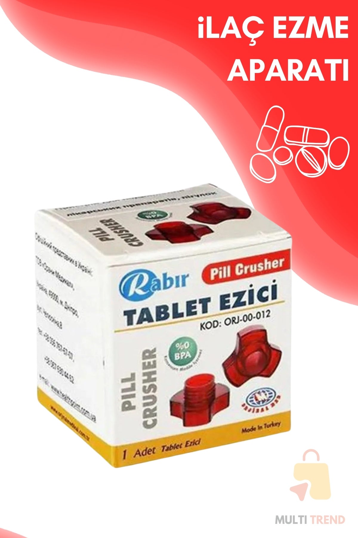 İlaç Tablet Ezici - İlaç Hap Ezme Aparatı - İlaç Ezici