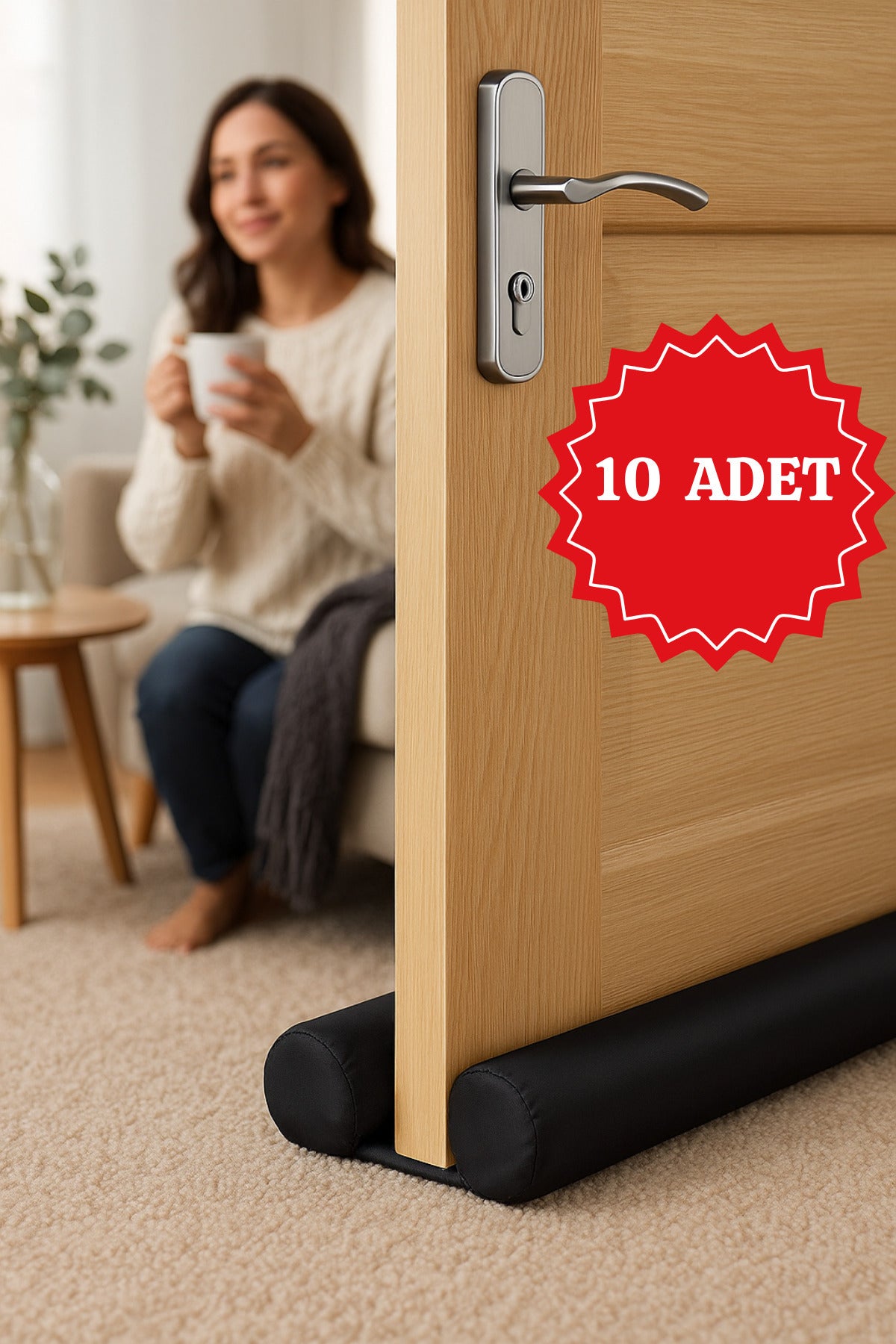 10 Adet Kapı Altı Rüzgar Önleyici Kapı Altı Yalıtım Eşik Süngeri Isı Işık Toz Soğuk Gürültü Önleyici