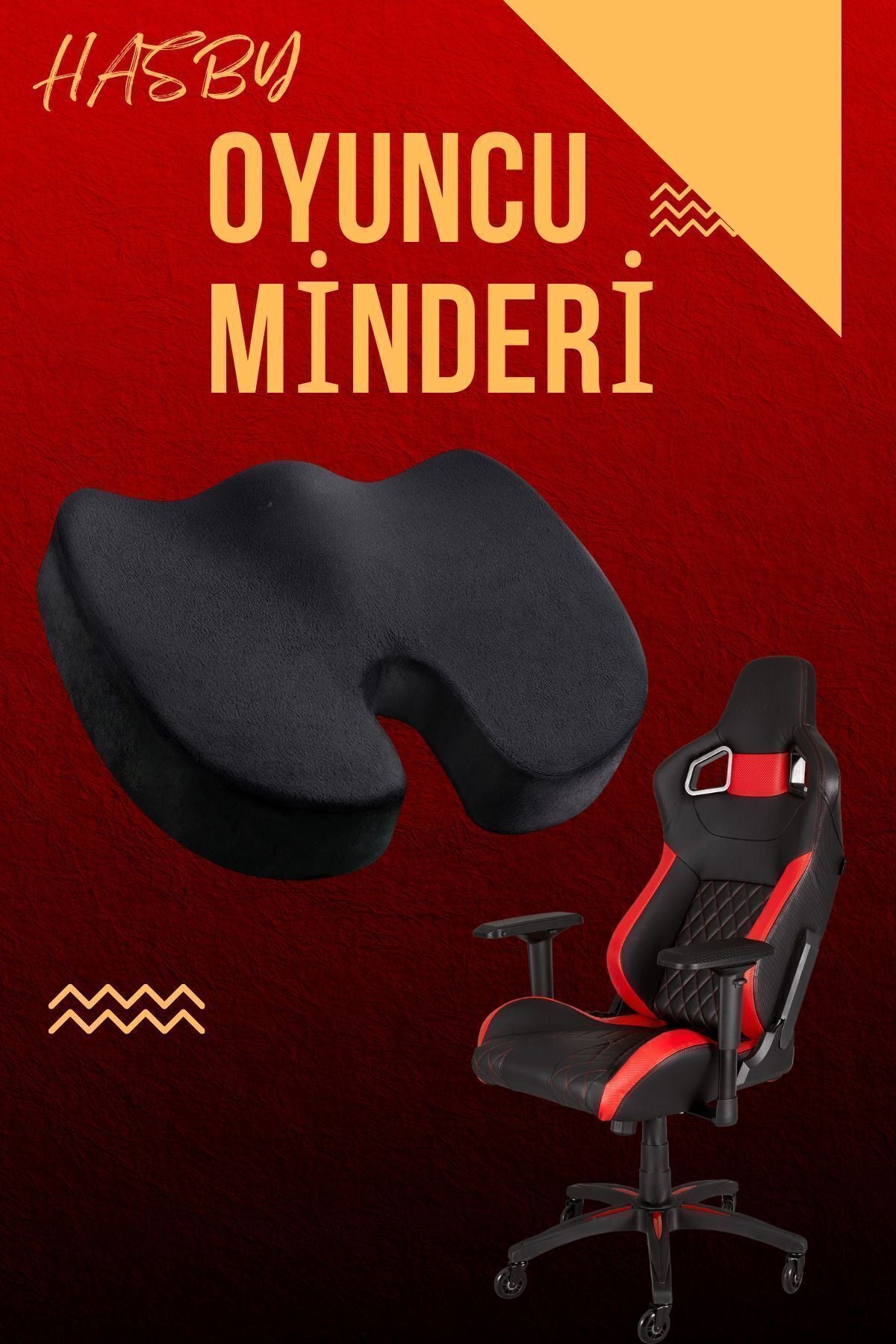 Visco Ortopedik Oturma Simidi Minderi Visko Gamer Oyuncu Minderi