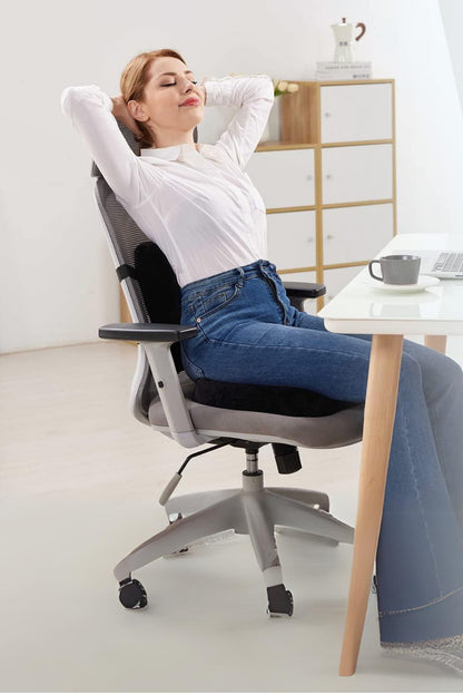 Visco Bel Destek Minderi ve Cocix Oturma Minderi 2'li Set | Visko Ortopedik Ergonomik Memory Foam