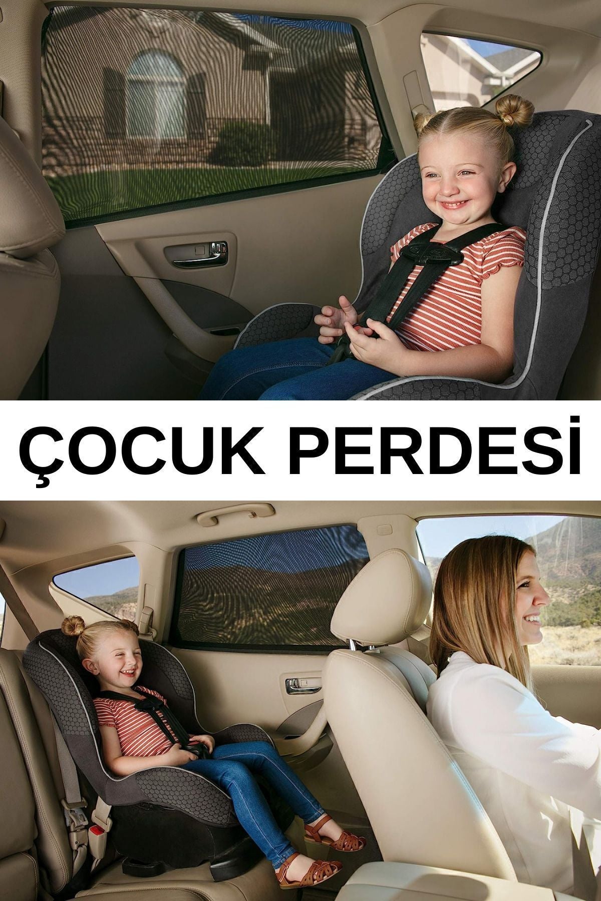 Araba Yan Cam Güneşlik Oto Güneşlik Perde Arka Cam Perdesi Anne Bebek Çocuk Seyahat Emzirme Örtü