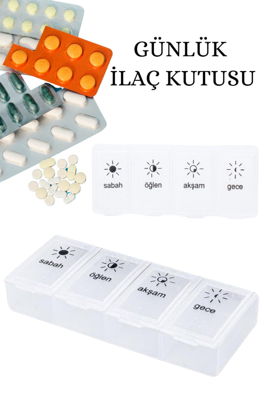 2 Adet Günlük Ilaç Kutusu Hap Kutusu Düzenleyici Günlük Ilaç Vitamin Saklama Kutusu
