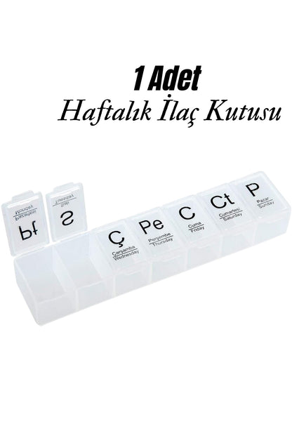 Günlük Ve Haftalık İlaç Kutusu Seti İlaç Kutusu Düzenleyici Hap Kutusu İlaç Vitamin Saklama Kutusu
