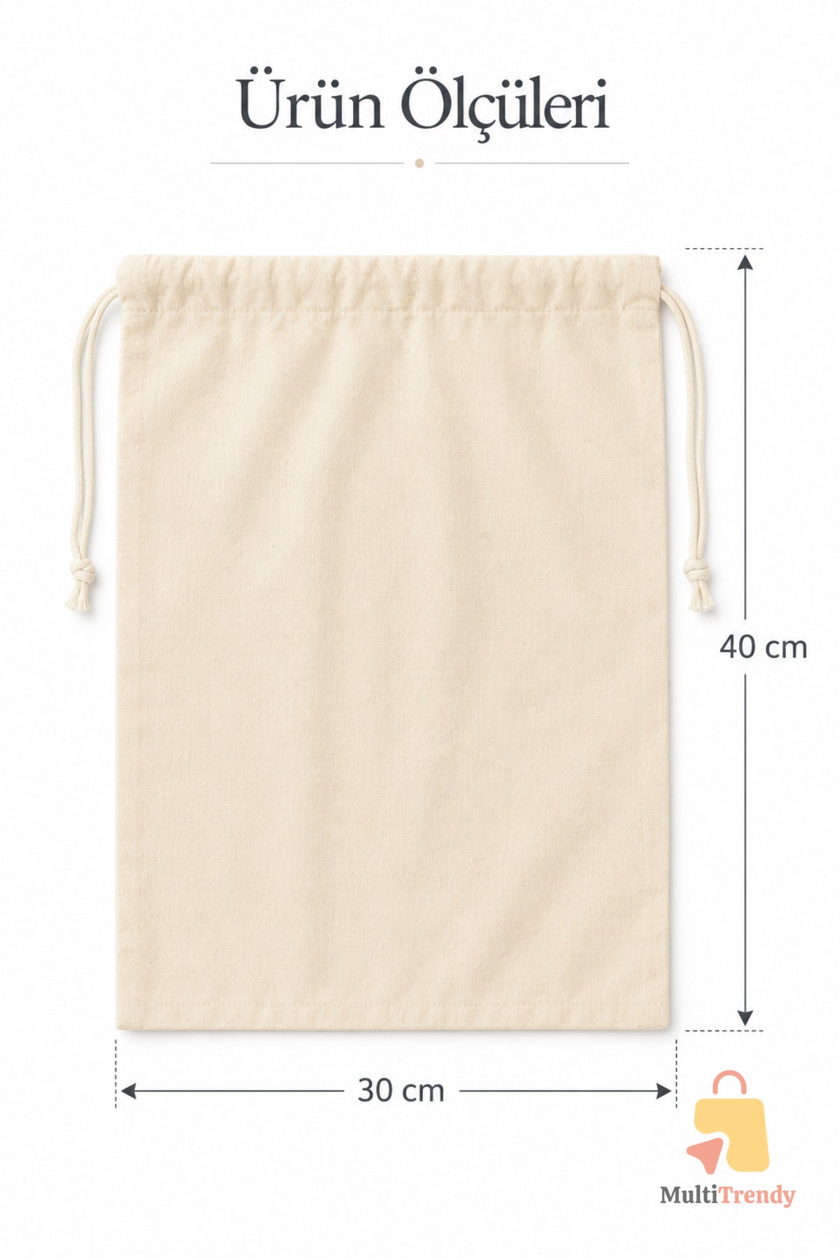 2 Adet Yoğurt Süzme Kesesi Kuru Bakliyat Gıda Saklama Torbası Hambez Bez Kese 30x40 cm