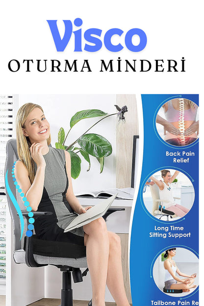 Visco Oturma Minderi Yastığı Visko Minderi Kuyruk Sokum Minderi