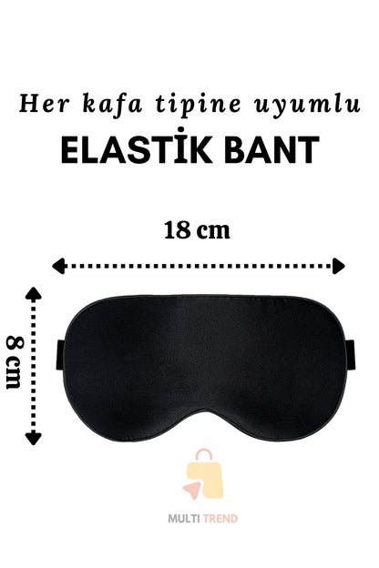 Siyah Uyku Maskesi Işık Geçirmez Göz Bandı – Kadın Erkek Unisex Konforlu Uyku Gözlüğü