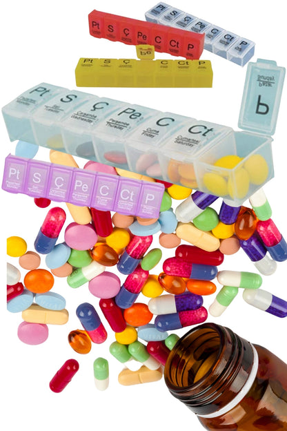 2 Adet Haftalık İlaç Kutusu Hap Kutusu Düzenleyici Haftalık İlaç Vitamin Saklama Kabı