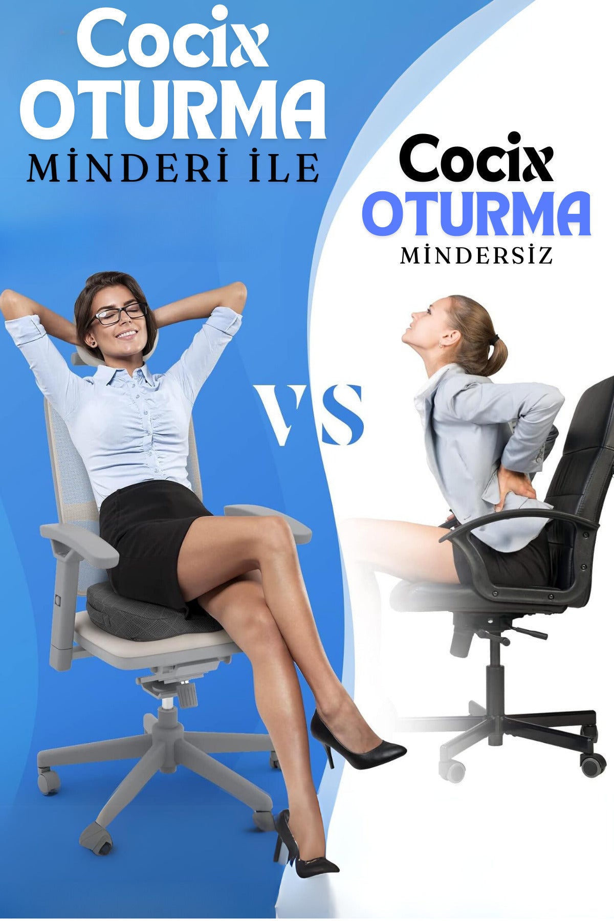Visco Cocix Oturma Minderi Visko Ortopedik Bel Kuyruk Sokumu Minderi Koltuk Minderi