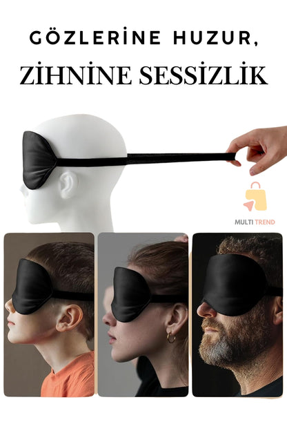 Yoga Göz Bandı Siyah – Meditasyon ve Derin Rahatlama İçin Unisex Yumuşak Uyku Göz Maskesi