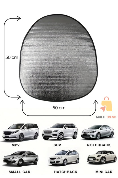 Direksiyon Güneşliği 50x50 cm Evrensel Uyumluluk – Araç İçi Güneş Koruyucu Örtü