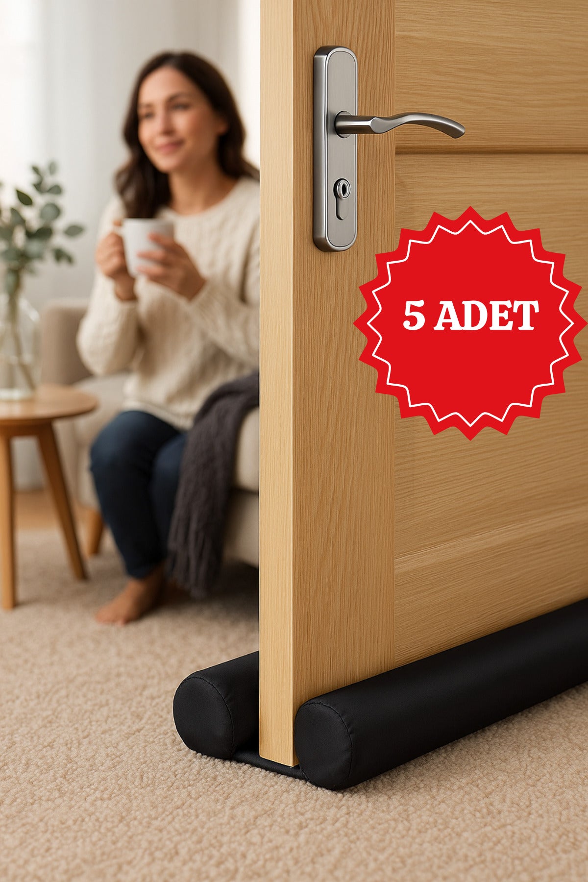 5 Adet Kapı Altı Rüzgar Önleyici Kapı Altı Yalıtım Eşik Süngeri Isı Işık Toz Soğuk Gürültü Önleyici