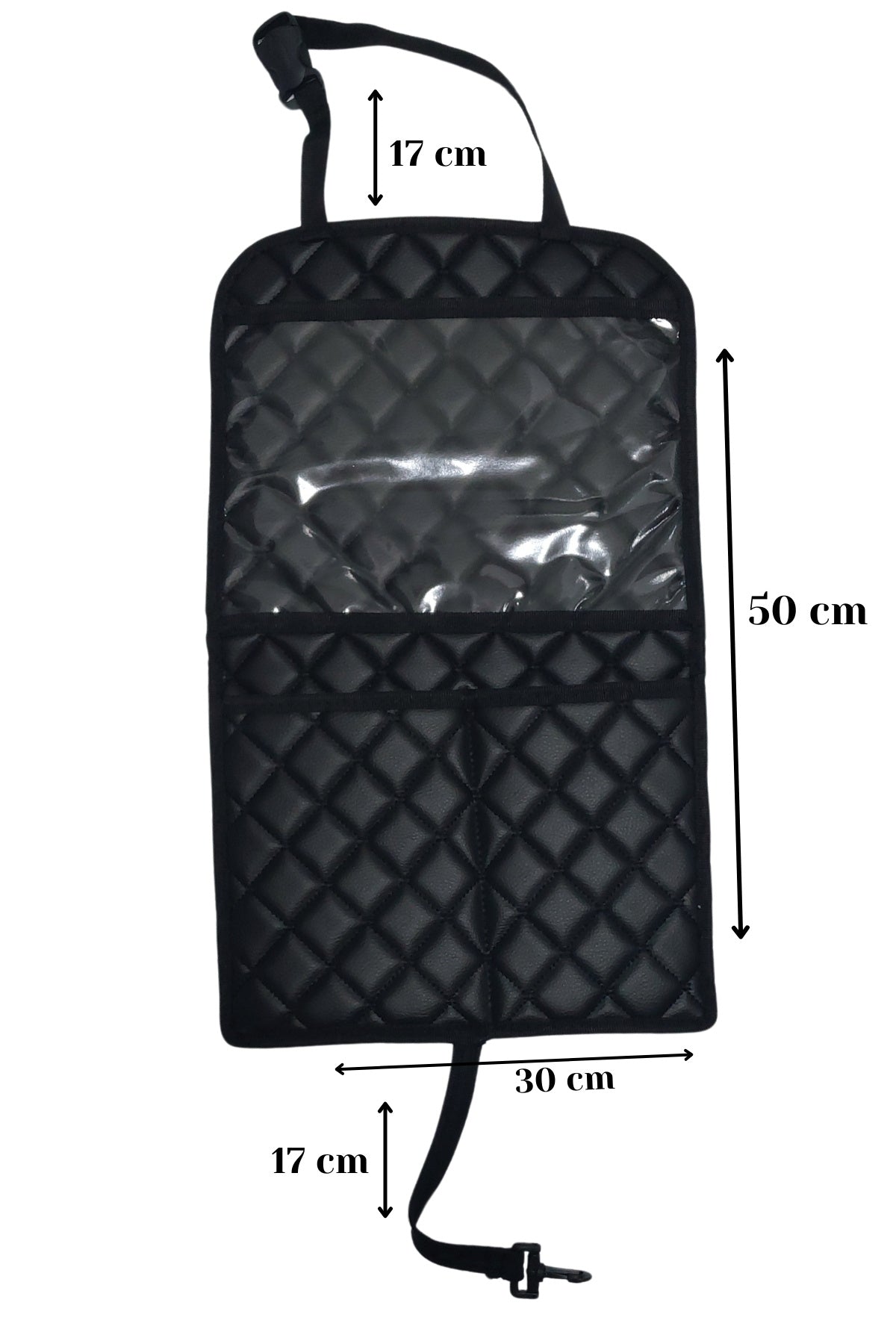 2 Adet Siyah Deri Kapitone Araba Koltuk Arkası Organizeri Tablet Tutucu Organizer Ipad Tablet Tutucu