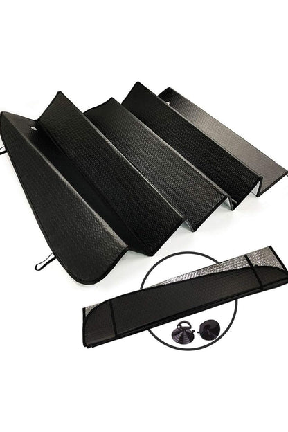 Oto Ön Cam Güneşliği Araç Ön Cam Perde Katlanabilir Vantuzlu Araba Ön Cam Güneşlik 130x60 Cm