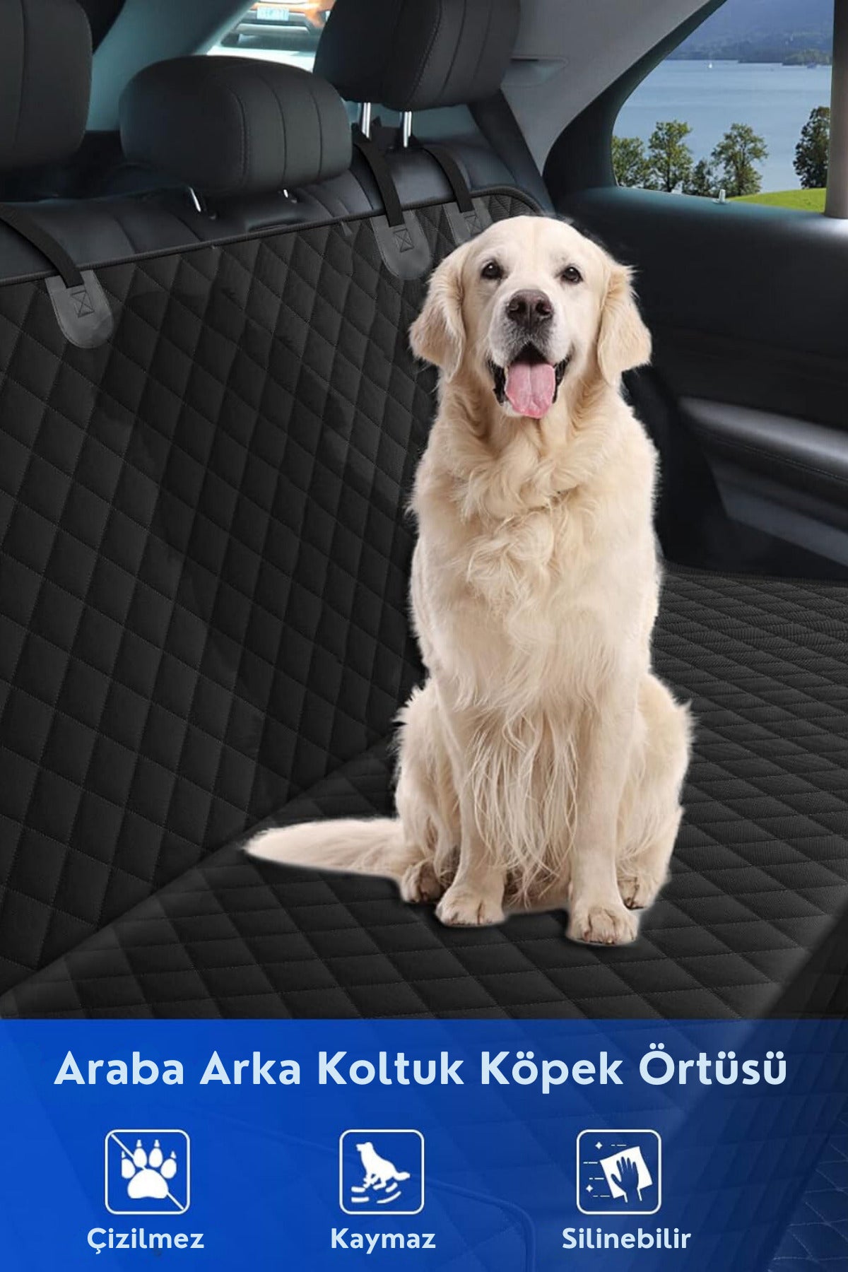 Kedi ve Köpek Evcil Hayvan Araba Arka Koltuk Örtüsü Sıvı Geçirmez Kılıf
