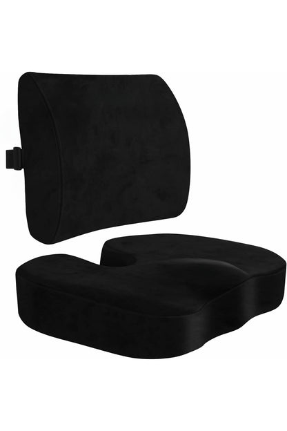 Visco Bel Destek Minderi ve Cocix Oturma Minderi 2'li Set | Visko Ortopedik Ergonomik Memory Foam