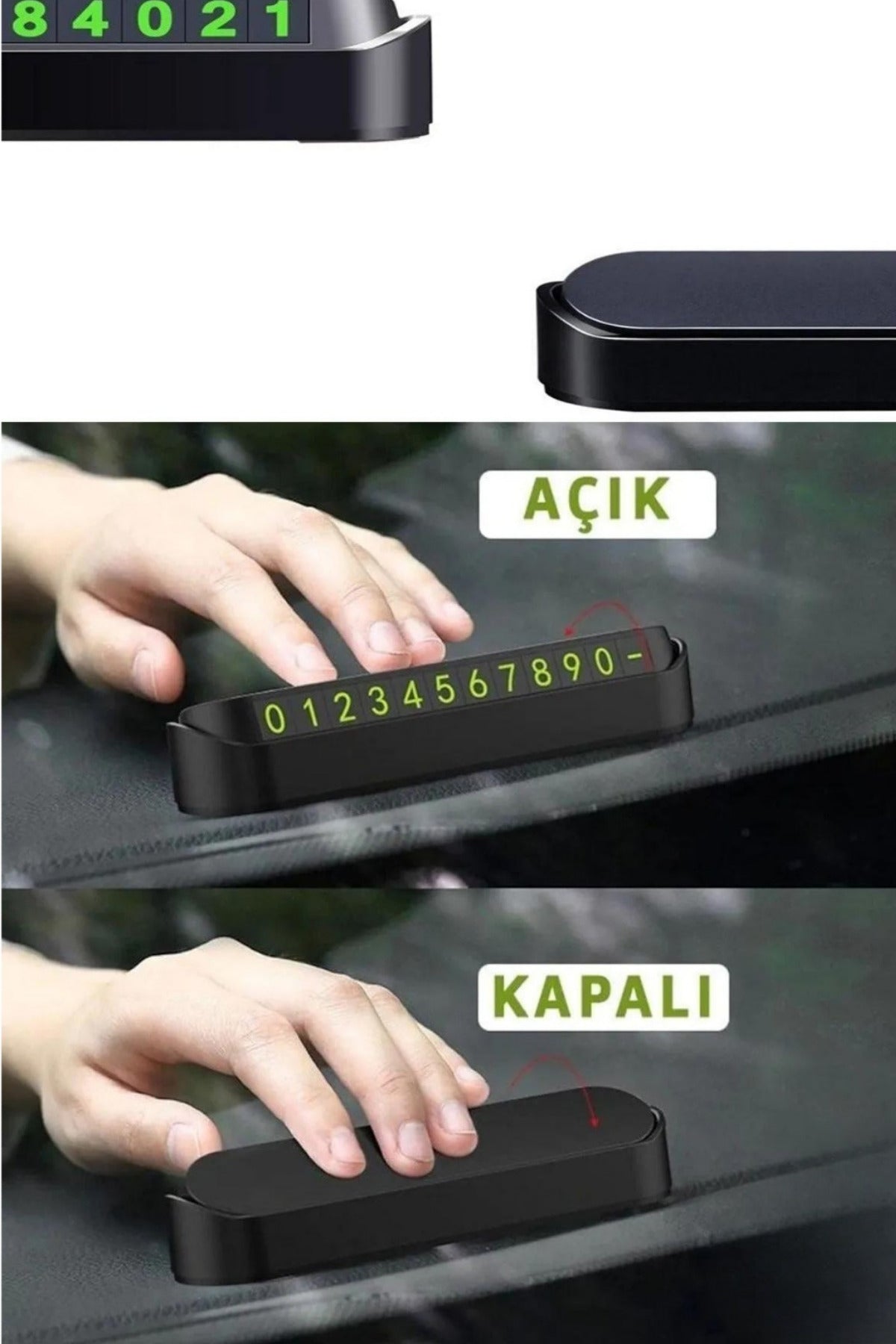 Tüm Araçlara Uyumlu Araç Park Numaratörü Oto Numaratör Telefon Numarası Araba Parktel Numaralık