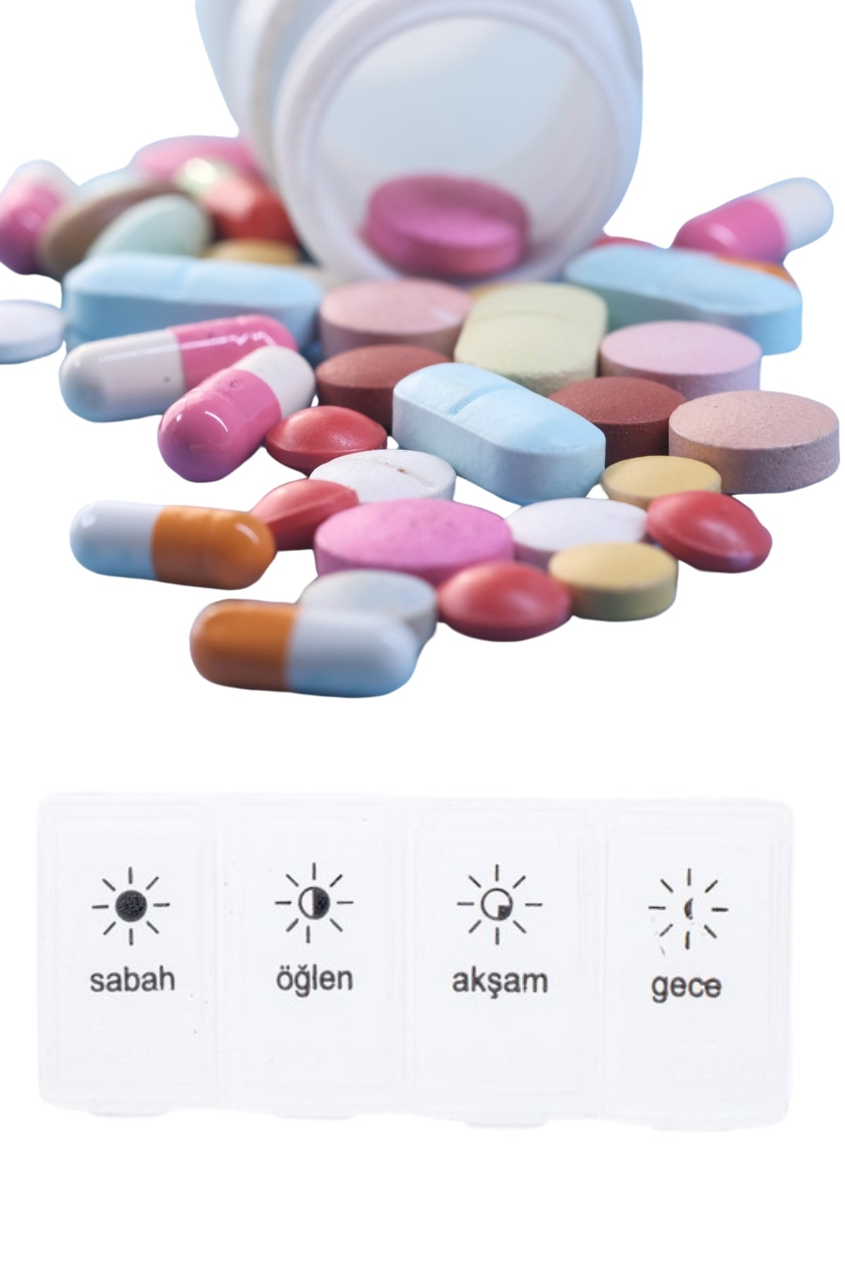 1 Adet Günlük Ilaç Kutusu Hap Kutusu Düzenleyici Günlük Ilaç Vitamin Saklama Kutusu