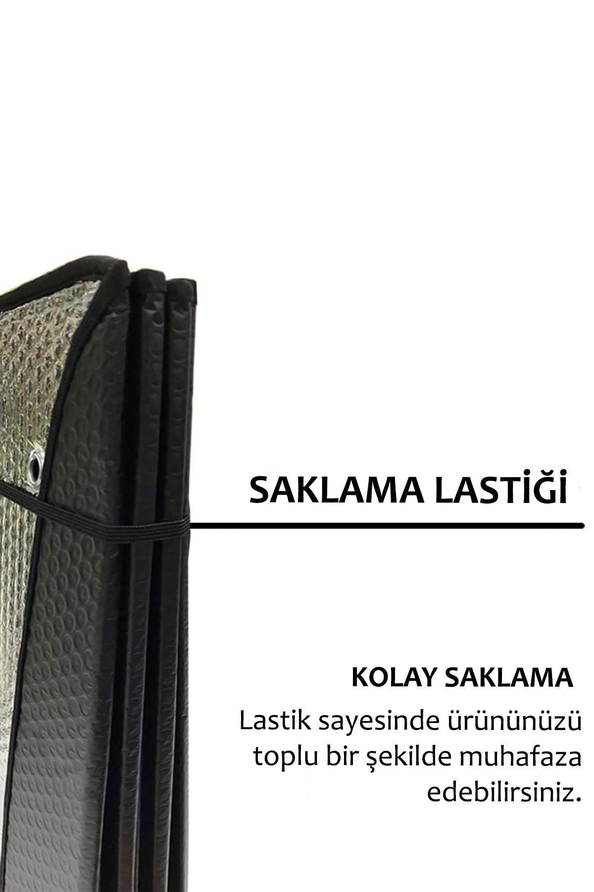 Oto Ön Cam Güneşliği Araç Ön Cam Perde Katlanabilir Vantuzlu Araba Ön Cam Güneşlik 130x60 Cm