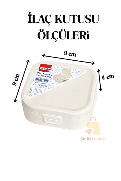 Haftalık İlaç Kutusu 7 Günlük Taşınabilir Hap Organizer Vitamin Kutusu