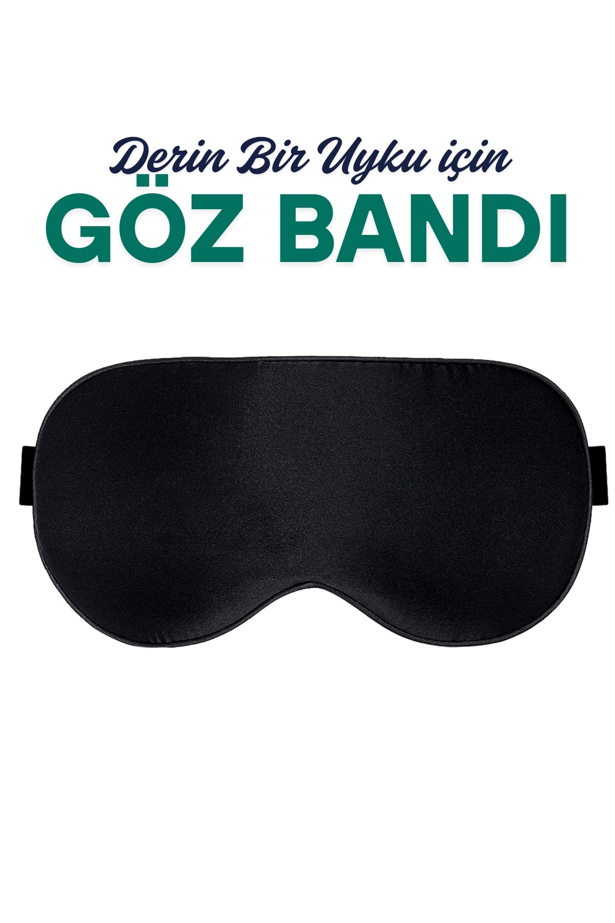 Siyah Uyku Maskesi Işık Geçirmez Göz Bandı – Kadın Erkek Unisex Konforlu Uyku Gözlüğü
