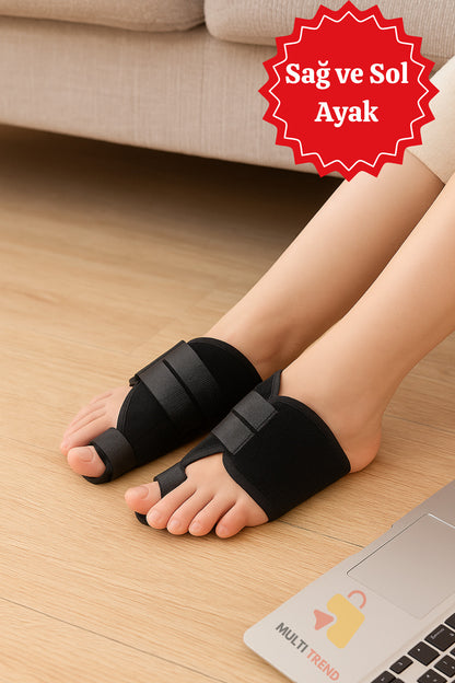 Ayak Başparmak Gece Ateli 2’li Set | Halluks Valgus Kemik Çıkıntısı Düzeltici Ortopedik Aparat