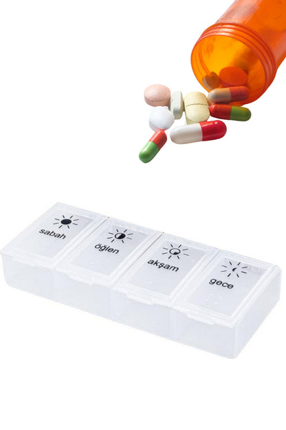 2 Adet Günlük Ilaç Kutusu Hap Kutusu Düzenleyici Günlük Ilaç Vitamin Saklama Kutusu