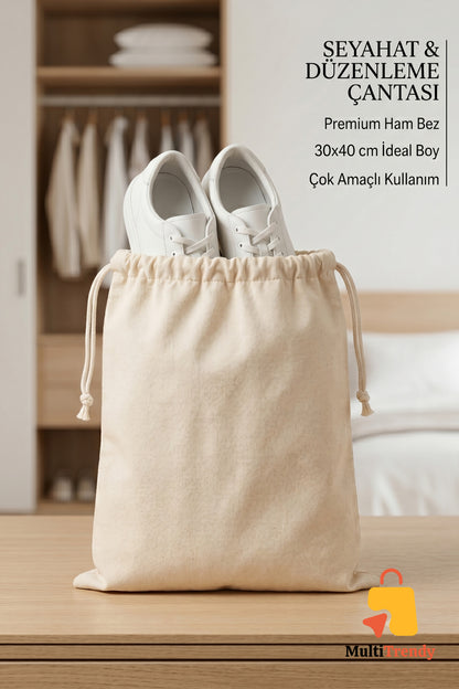 2 Adet Yoğurt Süzme Kesesi Kuru Bakliyat Gıda Saklama Torbası Hambez Bez Kese 30x40 cm