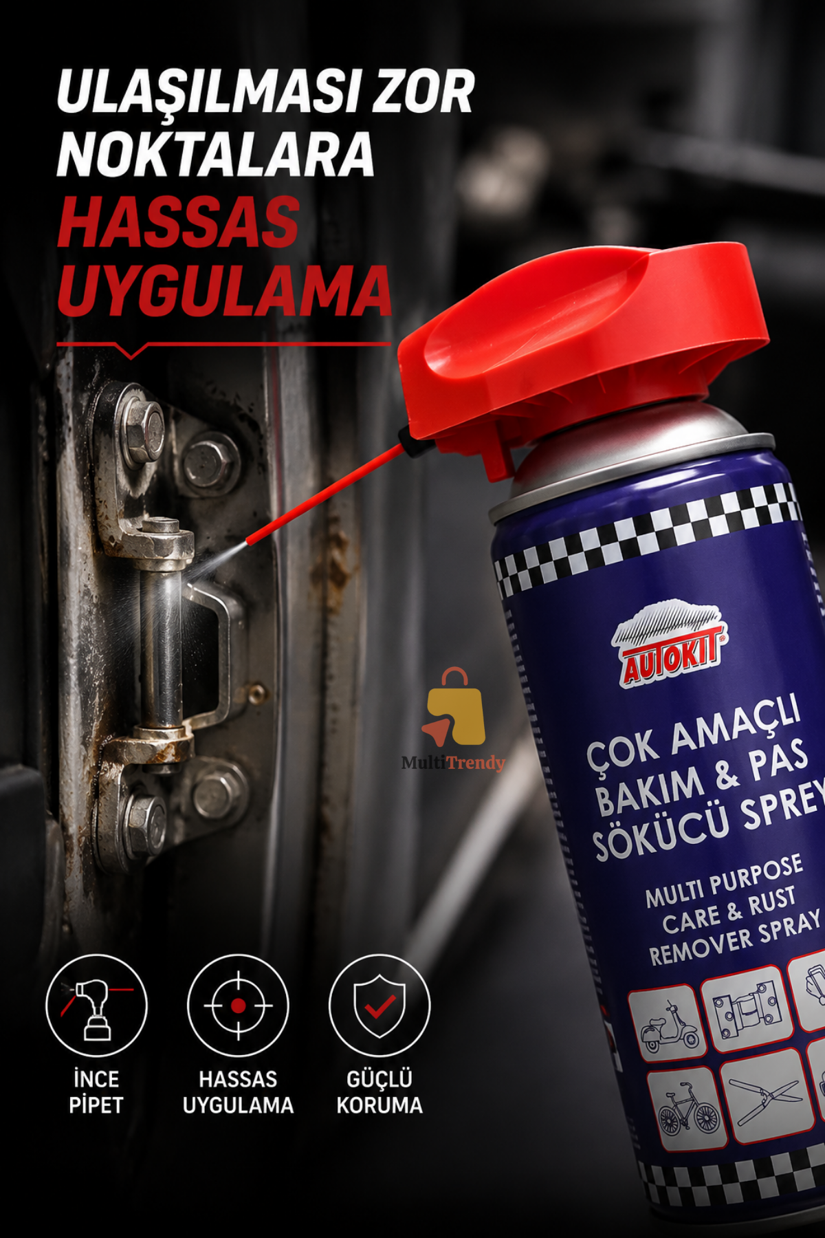 Çok Amaçlı Bakım ve Pas Sökücü Sprey 400 ml Kobra Başlıklı Yağlayıcı Koruyucu Sprey