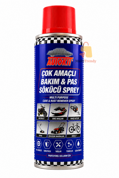Çok Amaçlı Bakım ve Pas Sökücü Sprey – Yağlayıcı Koruyucu Temizleyici Metal Bakım Spreyi