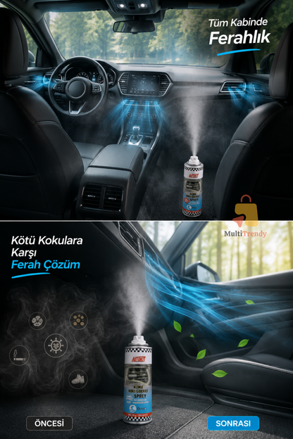 Klima Koku Bombası 200 ml Araç Klima Temizleyici Koku Giderici Sprey Ocean Klima Fresh