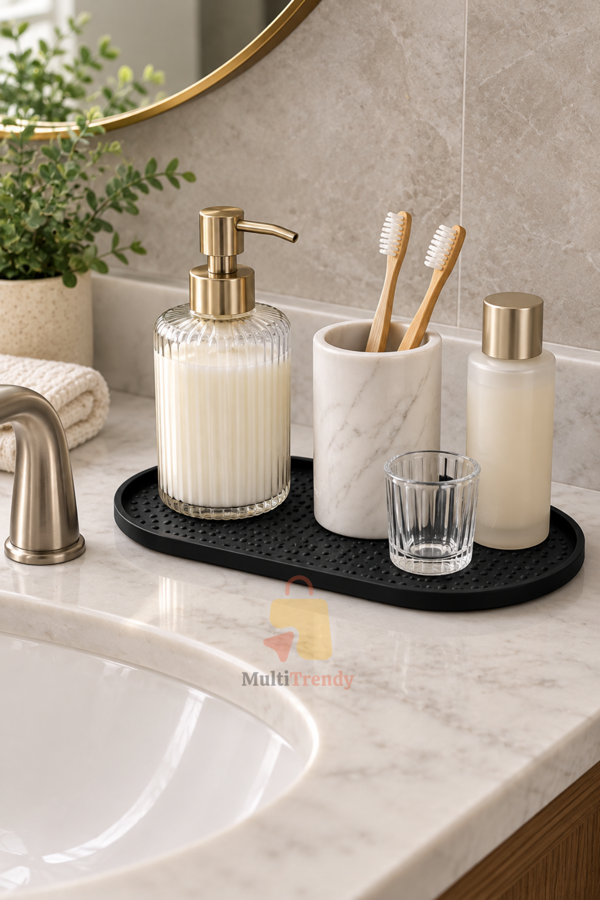 Silikon Mutfak Düzenleyici 12x24 cm Yağdanlık Sabunluk Altlığı Kaymaz Tezgah Koruyucu