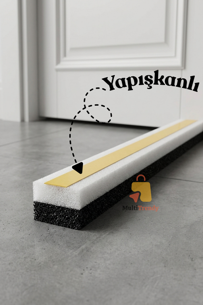 1 Adet Kapı Altı Rüzgar Önleyici 90 cm Yapışkanlı Isı Yalıtım Süngeri Soğuk Toz Ses Kesici Eşik Süngeri